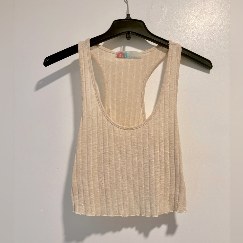 Ivory Free People Beach Crop Top